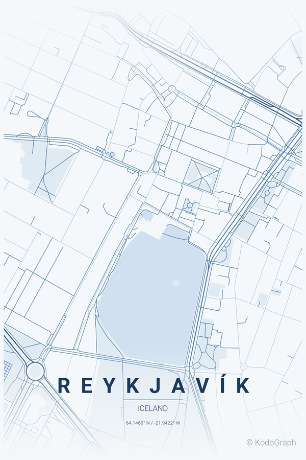 Reykjavík · monochrome_blue